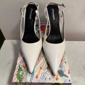 Jeffrey Campbell Elegant White Slingback Pumps
